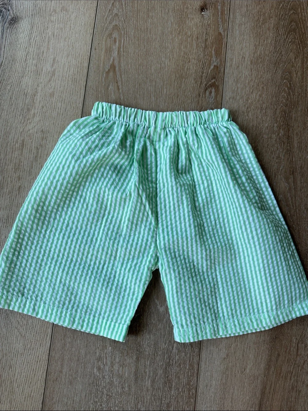Holy City Smocks Boys Fish Smocked Shirt & Seersucker Shorts Set Size 5 Cotton